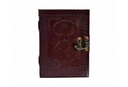 Celtic Shadow Mother Earth Goddess leather journal diary notebook sketchbook Handmade India